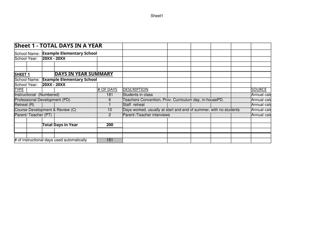 Template Secular Cost Calculations Sheet 1, 2, 3, 4